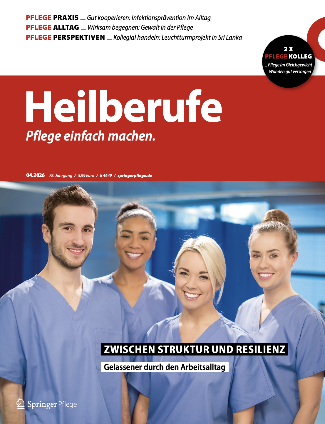 Titelseite der Fachzeitschrift Heilberufe